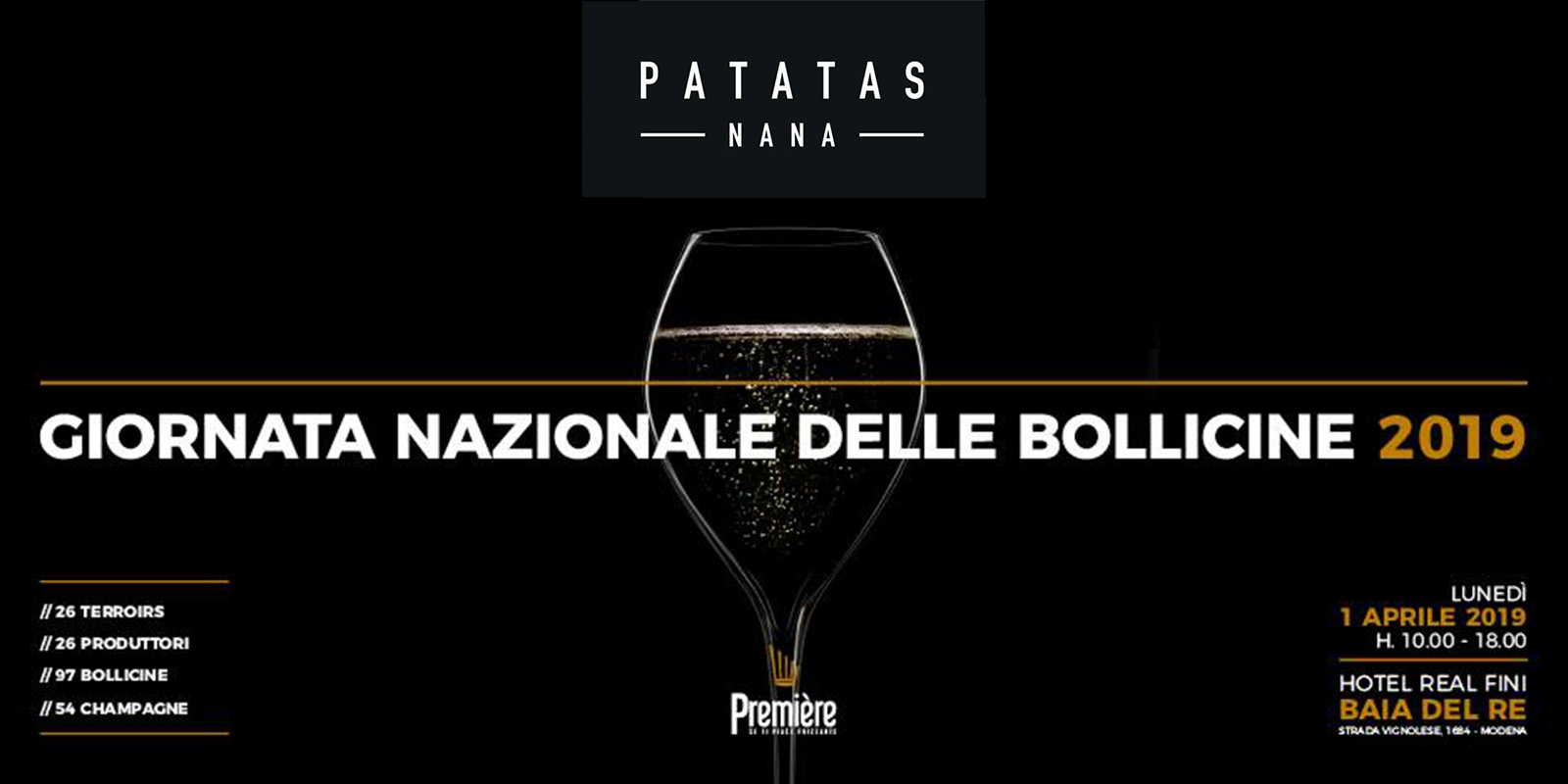 Patatas Nana alla giornata nazionale delle bollicine 2019